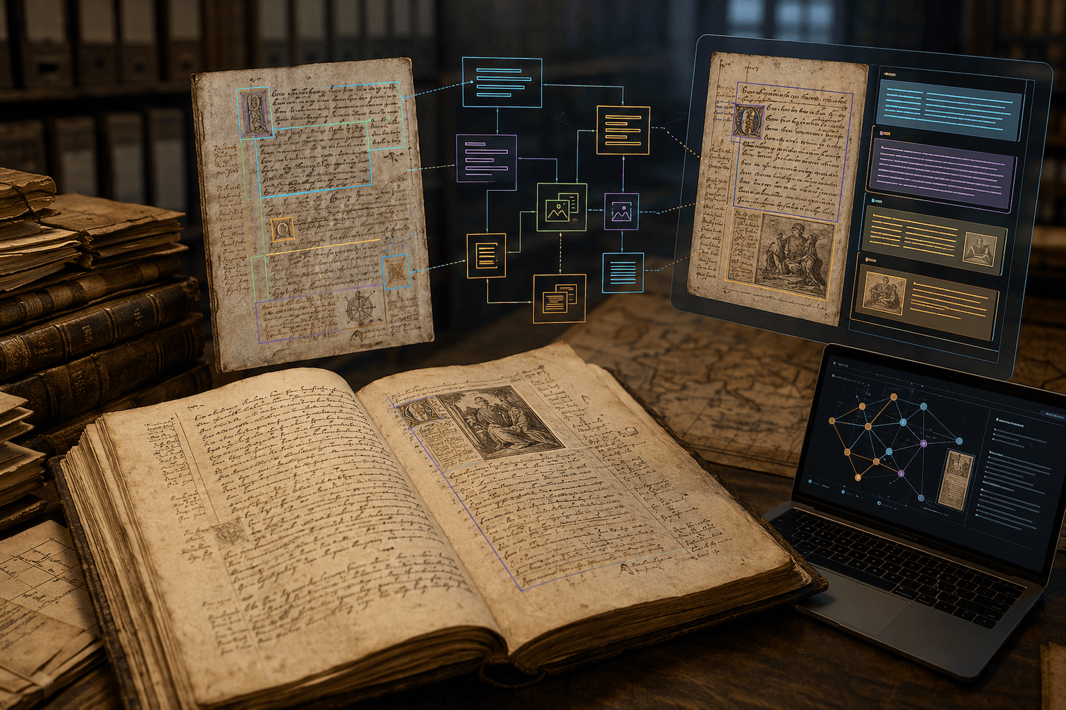 Structural Mapping of Historical Documents for Digital Humanities Research