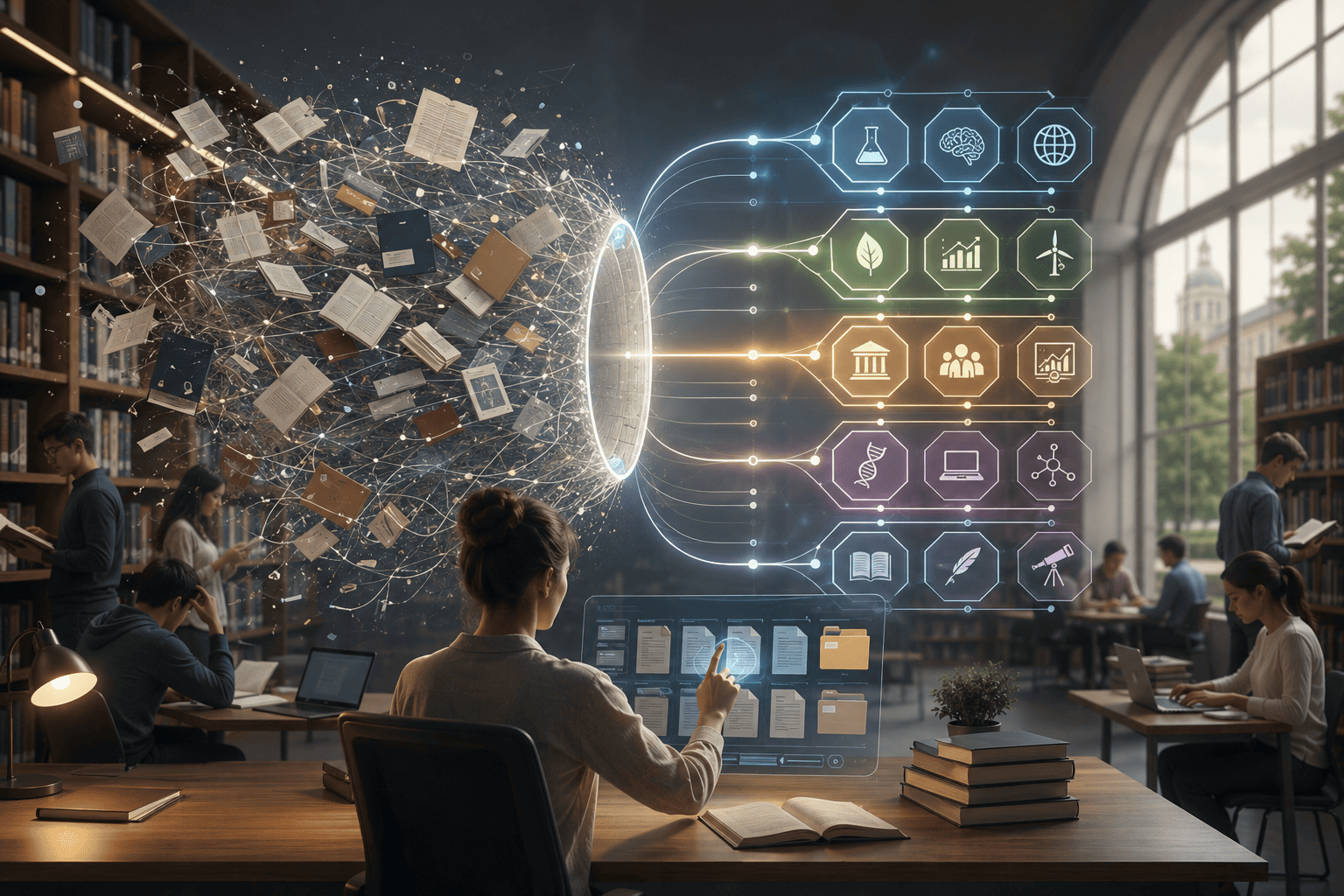 Thematic Categorization and Tagging of Academic Libraries